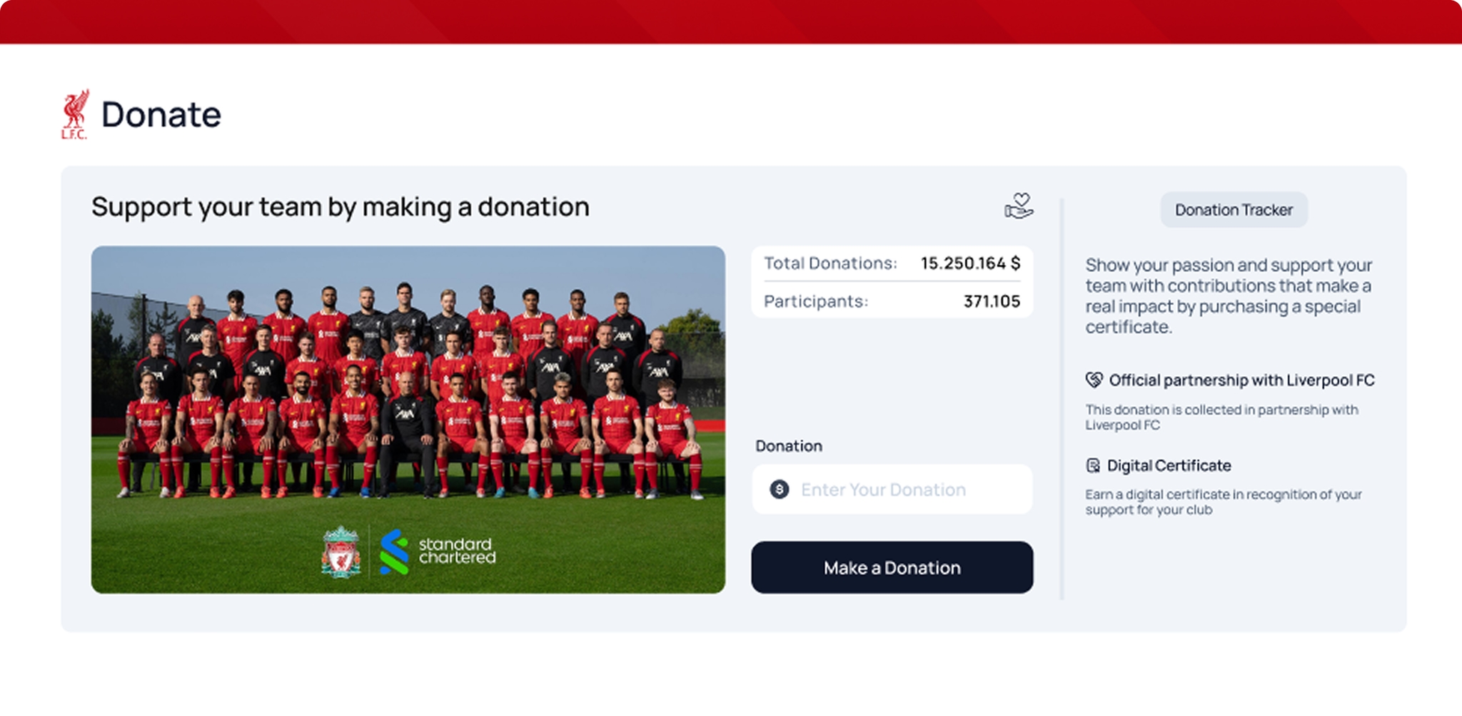Team donate